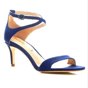 Via Spiga Leesa Ankle Strap Heel Shoe Sparkle Blue Women 11 Wedding Party Formal